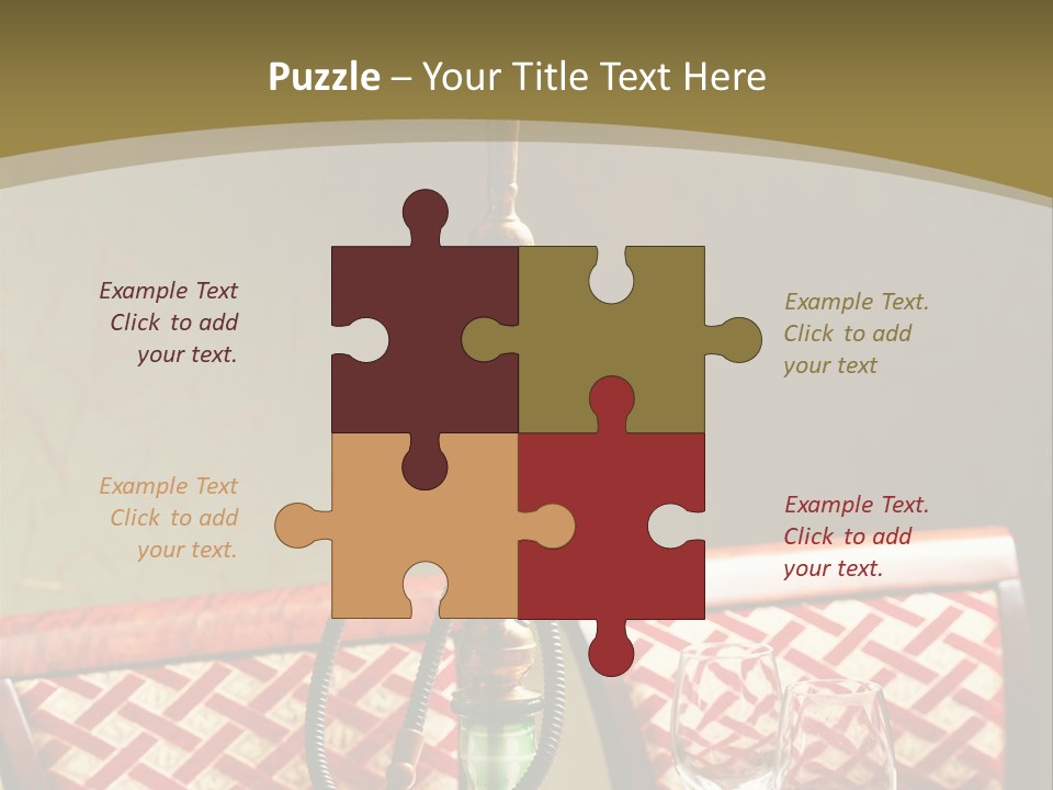 A Table With A Lamp On Top Of It PowerPoint Template