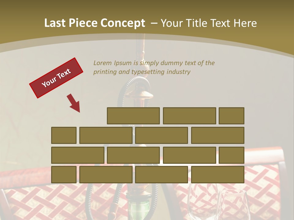 A Table With A Lamp On Top Of It PowerPoint Template