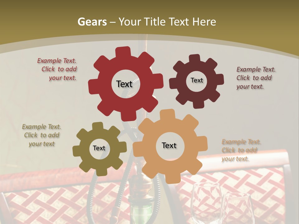 A Table With A Lamp On Top Of It PowerPoint Template