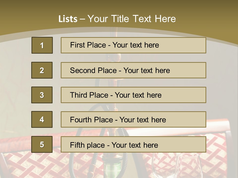 A Table With A Lamp On Top Of It PowerPoint Template