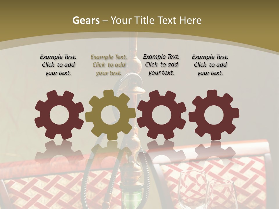 A Table With A Lamp On Top Of It PowerPoint Template