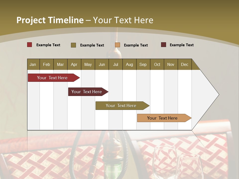 A Table With A Lamp On Top Of It PowerPoint Template