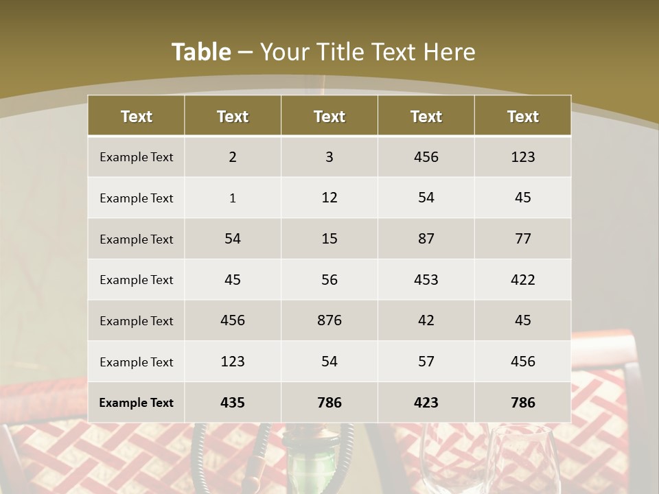 A Table With A Lamp On Top Of It PowerPoint Template