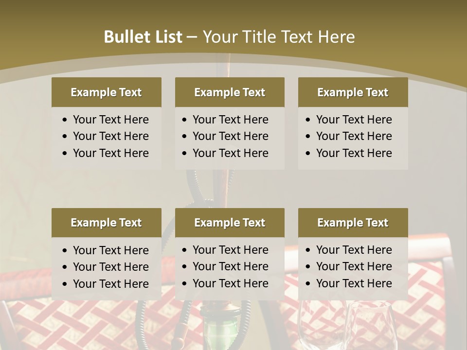 A Table With A Lamp On Top Of It PowerPoint Template