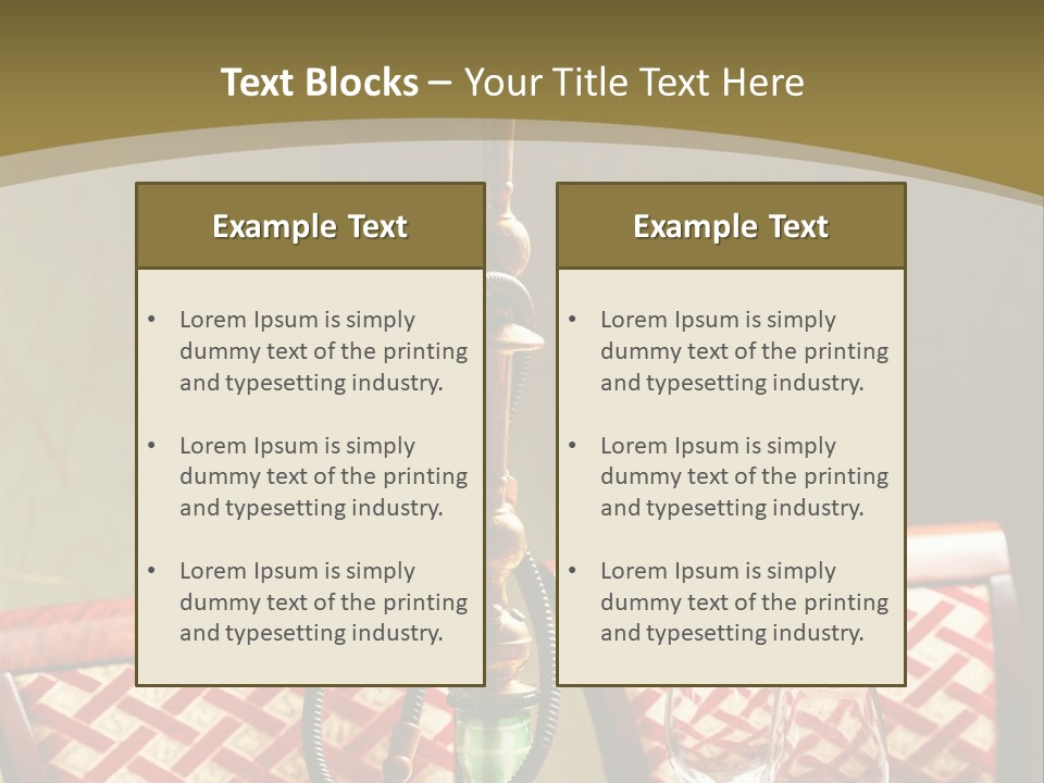 A Table With A Lamp On Top Of It PowerPoint Template