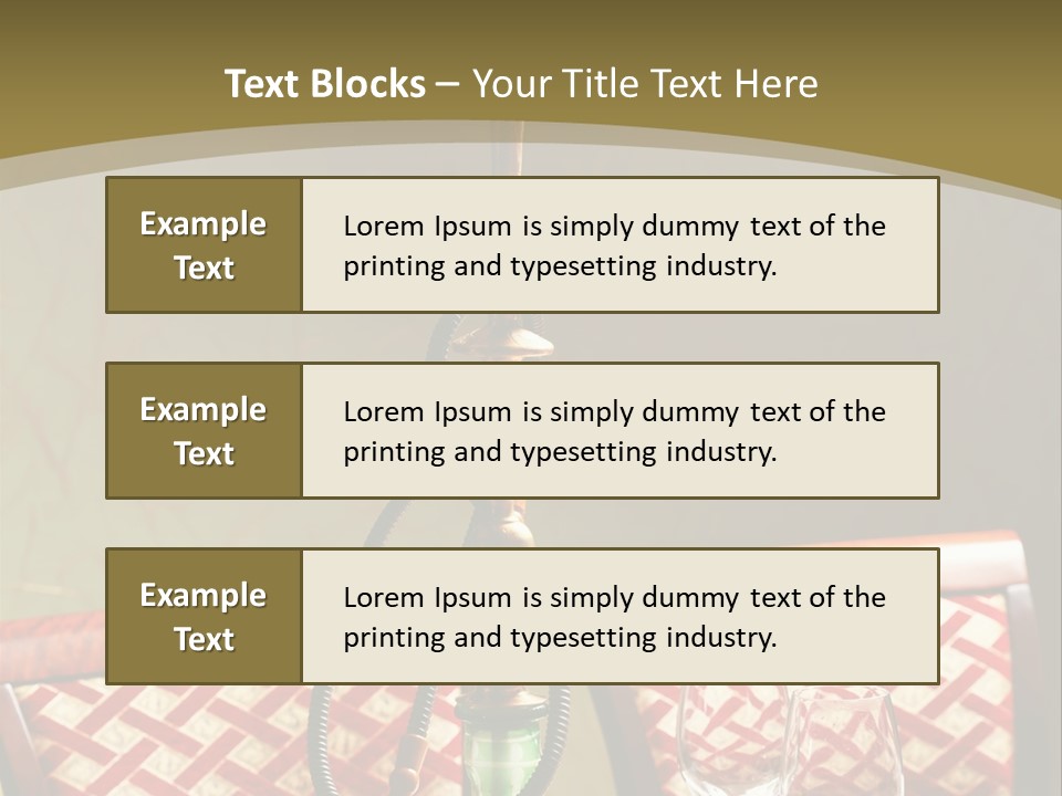 A Table With A Lamp On Top Of It PowerPoint Template