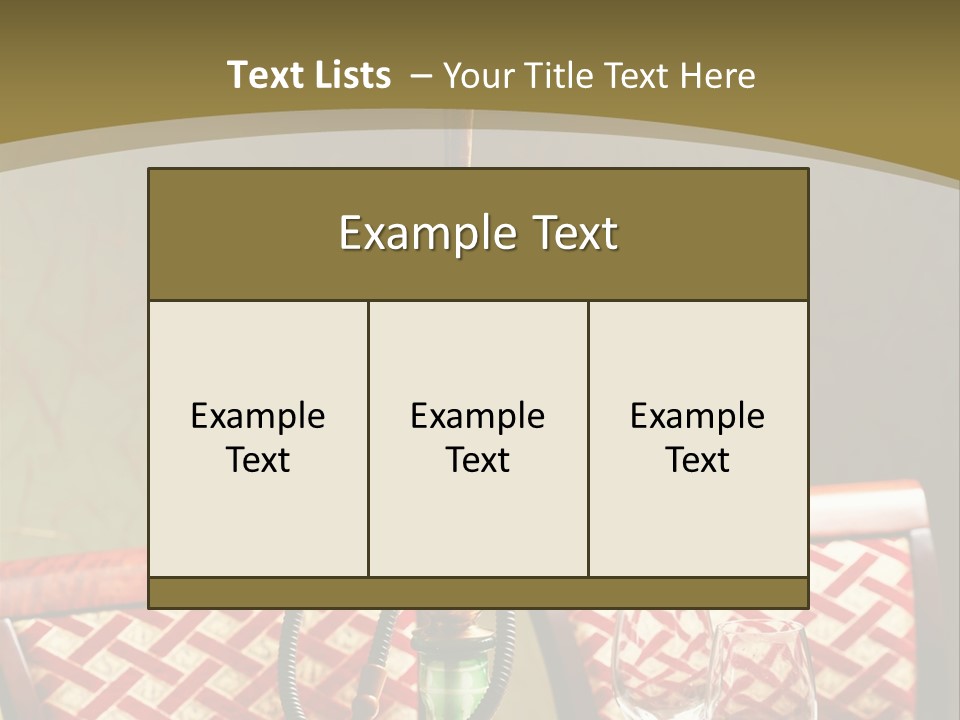 A Table With A Lamp On Top Of It PowerPoint Template