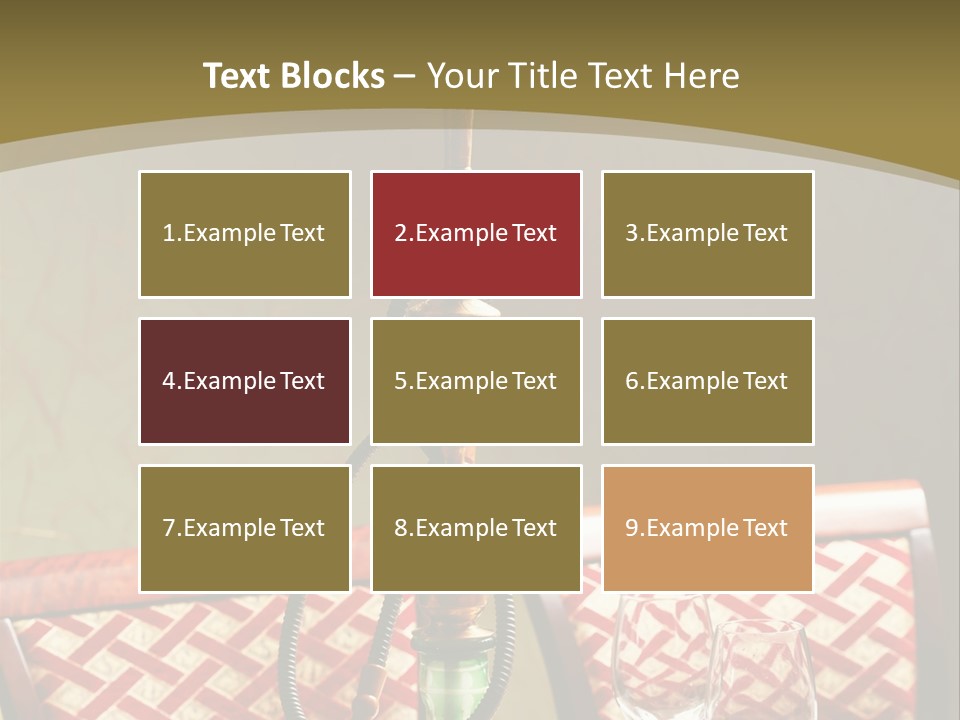 A Table With A Lamp On Top Of It PowerPoint Template