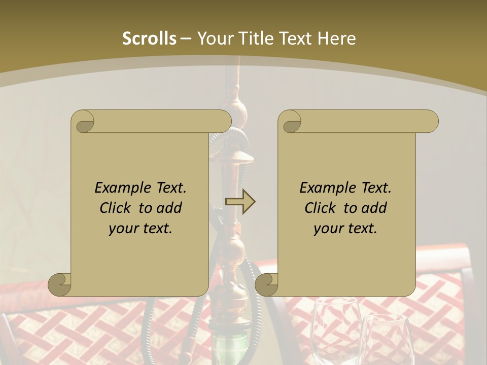 A Table With A Lamp On Top Of It PowerPoint Template