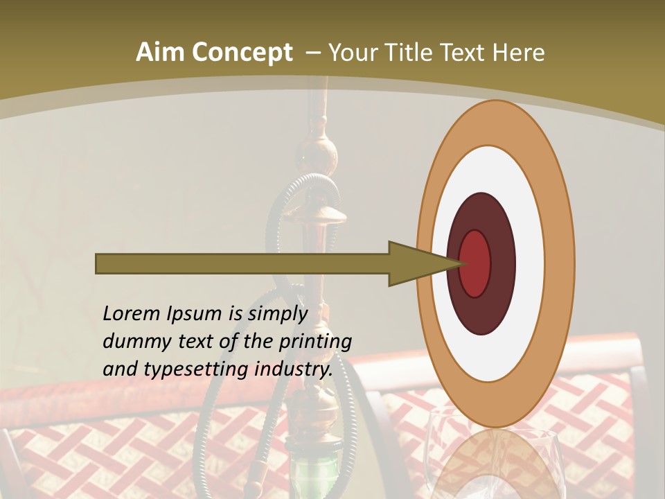 A Table With A Lamp On Top Of It PowerPoint Template