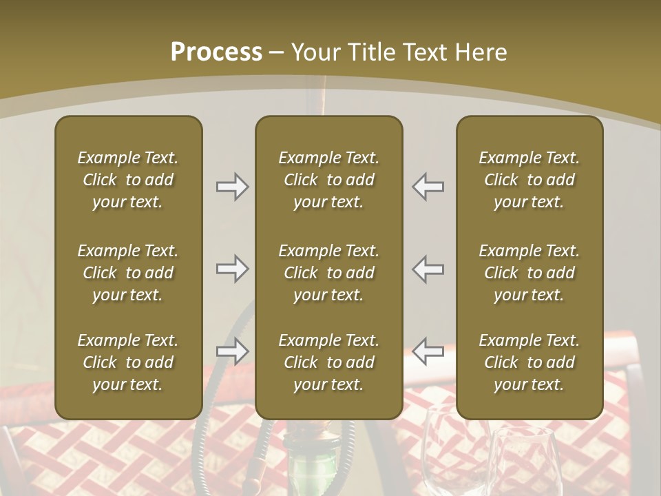A Table With A Lamp On Top Of It PowerPoint Template