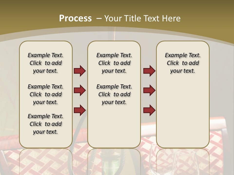 A Table With A Lamp On Top Of It PowerPoint Template