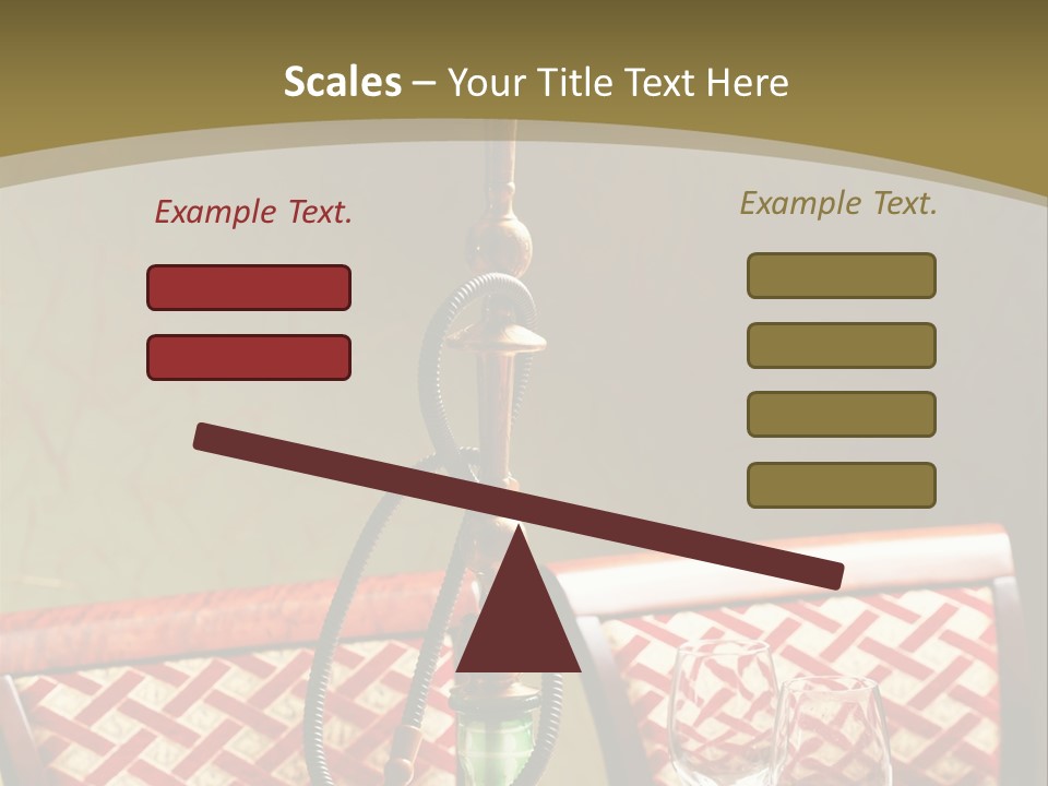 A Table With A Lamp On Top Of It PowerPoint Template