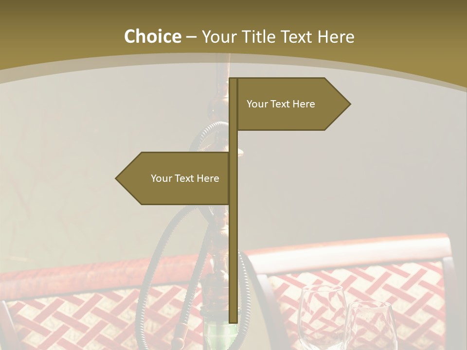A Table With A Lamp On Top Of It PowerPoint Template