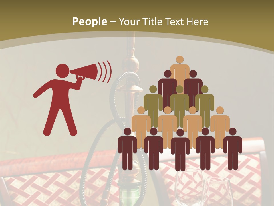 A Table With A Lamp On Top Of It PowerPoint Template