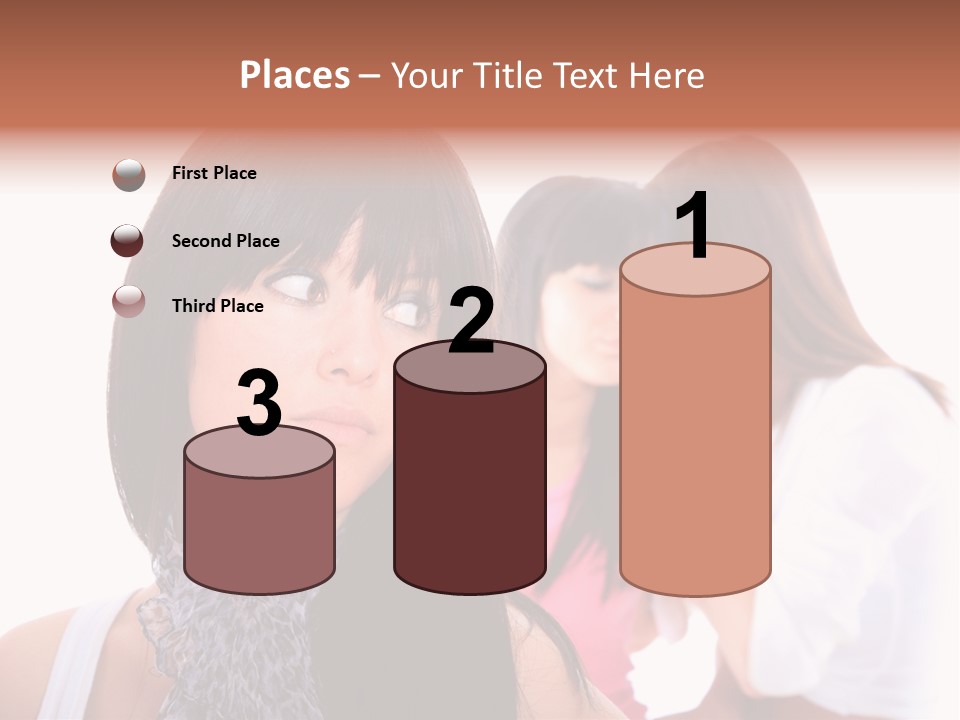 Expression Brunette Discussing PowerPoint Template