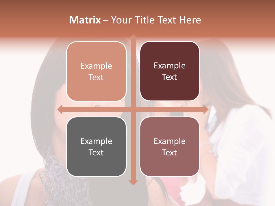 Expression Brunette Discussing PowerPoint Template