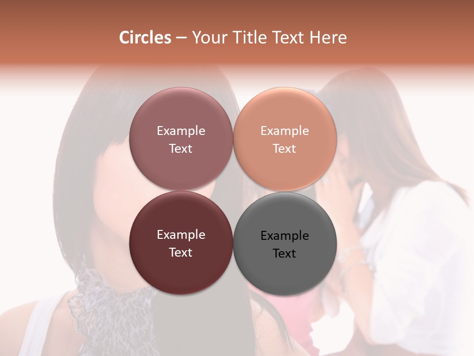 Expression Brunette Discussing PowerPoint Template