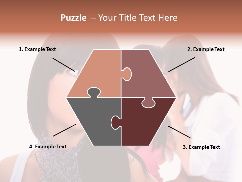 Expression Brunette Discussing PowerPoint Template