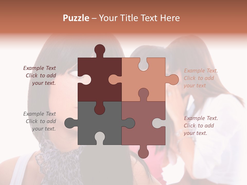 Expression Brunette Discussing PowerPoint Template