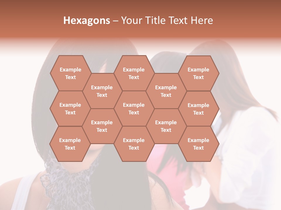 Expression Brunette Discussing PowerPoint Template