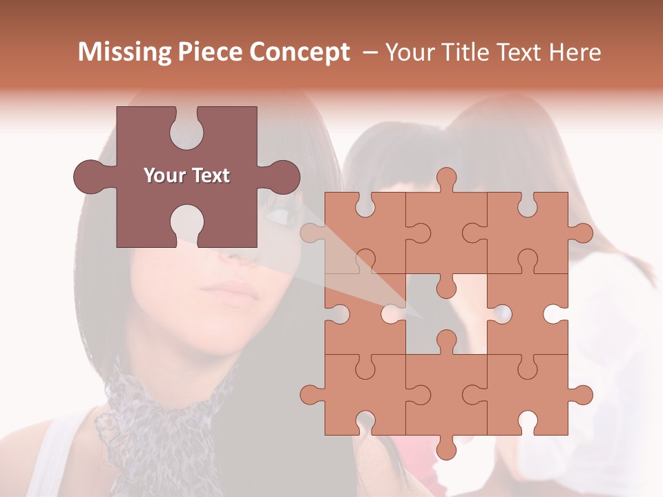 Expression Brunette Discussing PowerPoint Template