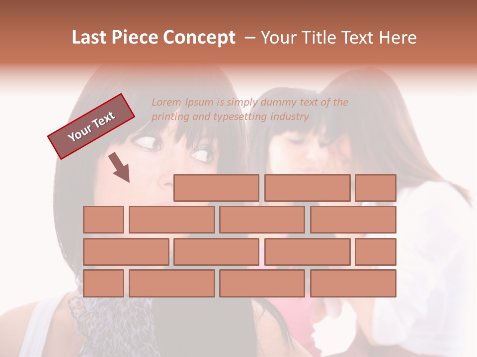 Expression Brunette Discussing PowerPoint Template