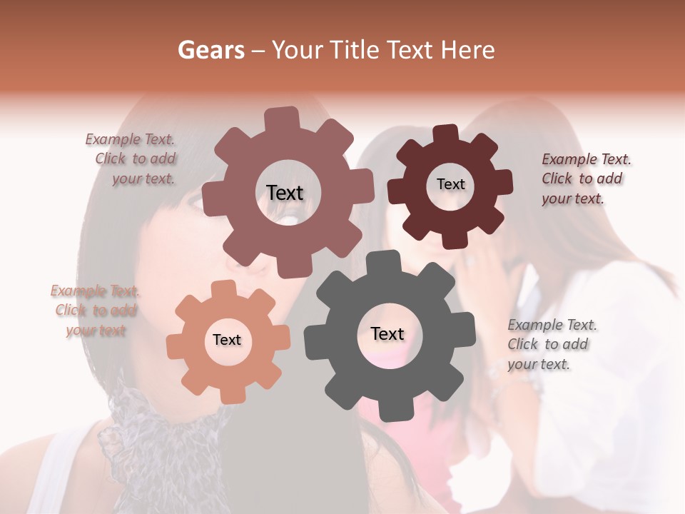 Expression Brunette Discussing PowerPoint Template