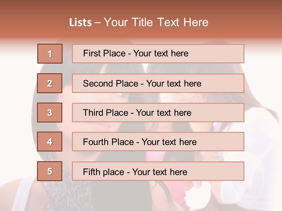 Expression Brunette Discussing PowerPoint Template