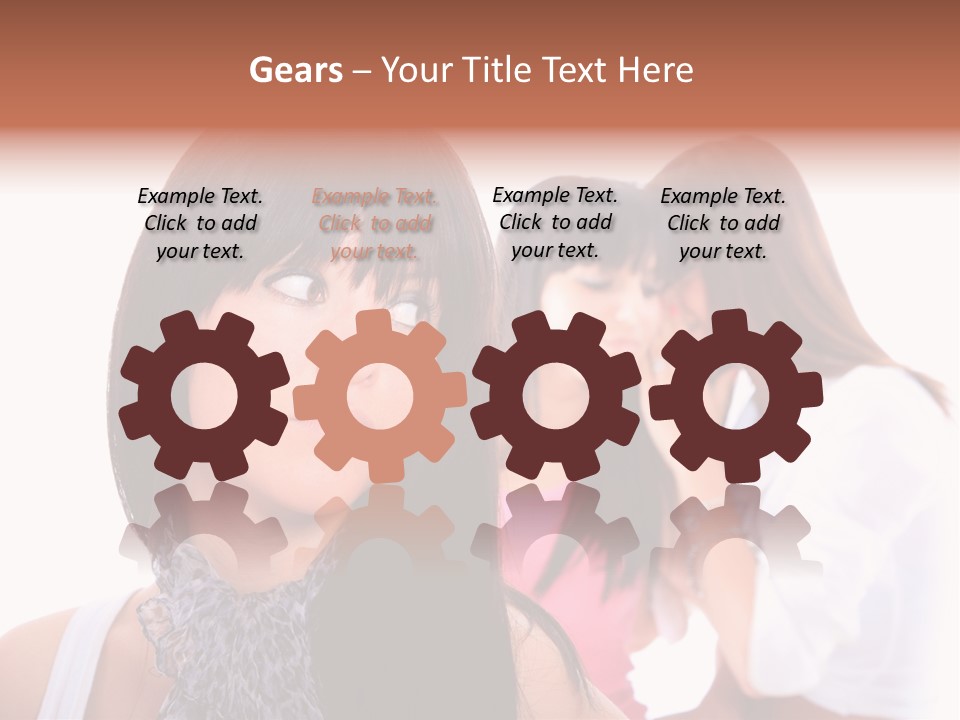 Expression Brunette Discussing PowerPoint Template