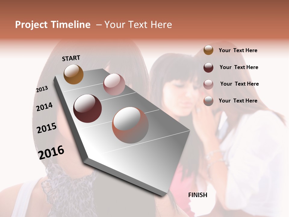 Expression Brunette Discussing PowerPoint Template