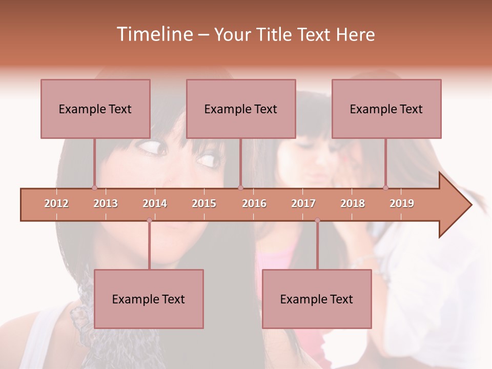 Expression Brunette Discussing PowerPoint Template