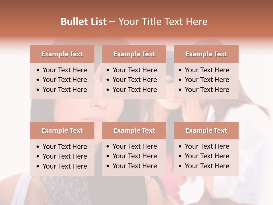 Expression Brunette Discussing PowerPoint Template