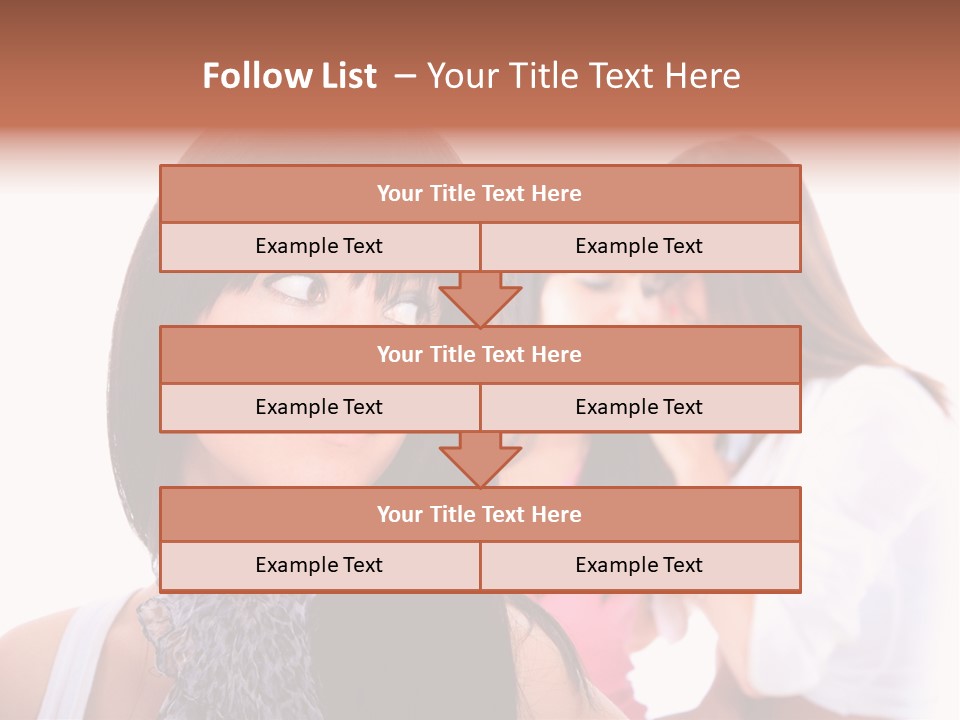 Expression Brunette Discussing PowerPoint Template