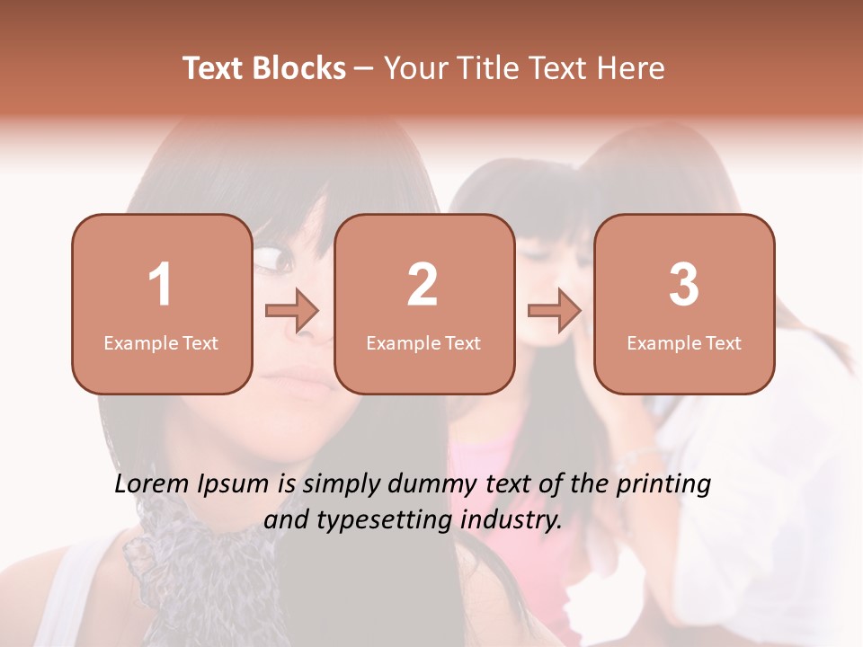 Expression Brunette Discussing PowerPoint Template