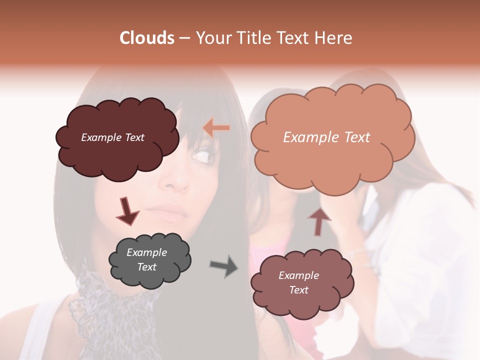Expression Brunette Discussing PowerPoint Template