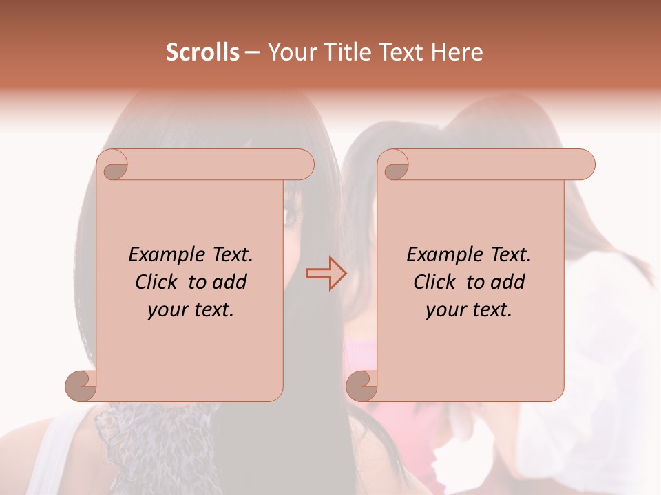 Expression Brunette Discussing PowerPoint Template