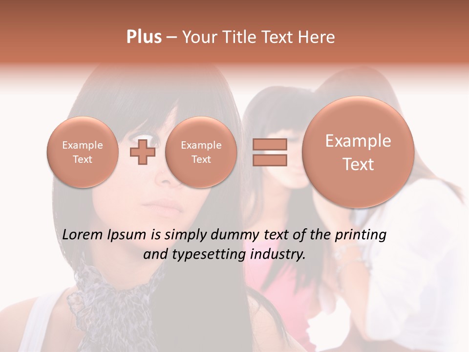 Expression Brunette Discussing PowerPoint Template