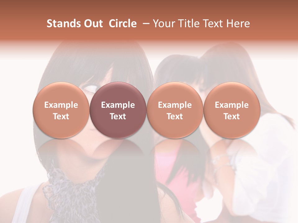 Expression Brunette Discussing PowerPoint Template