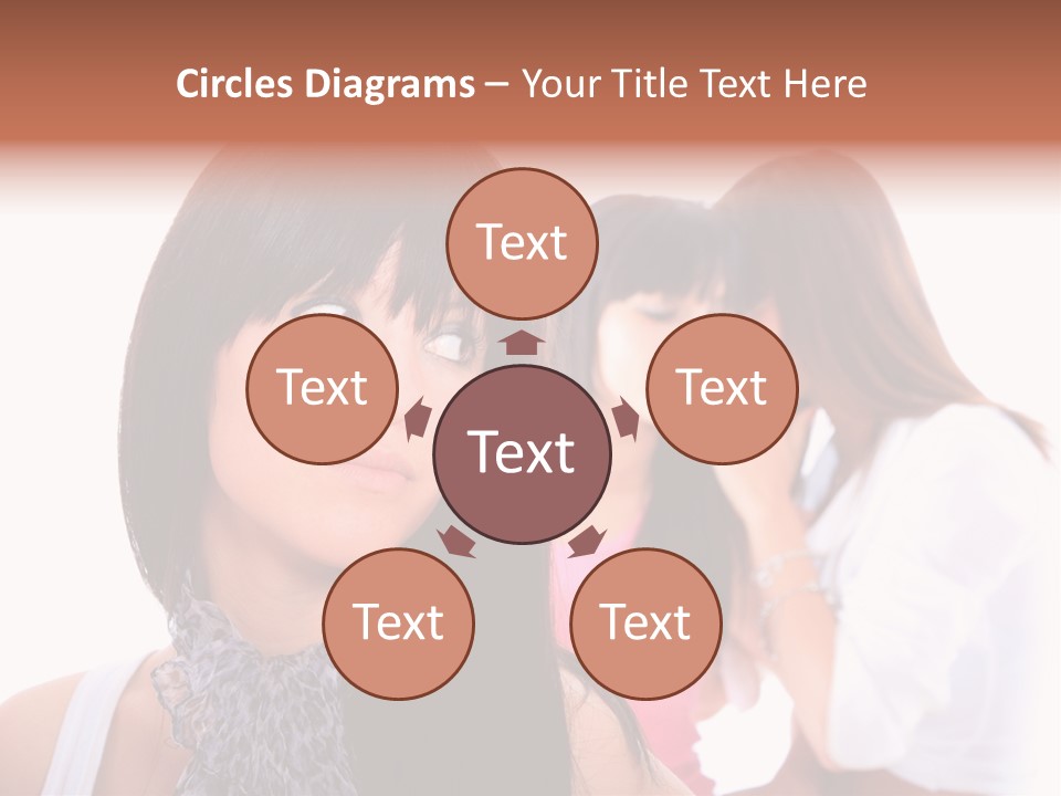 Expression Brunette Discussing PowerPoint Template