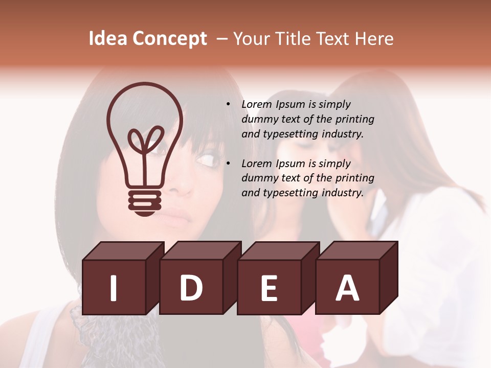 Expression Brunette Discussing PowerPoint Template