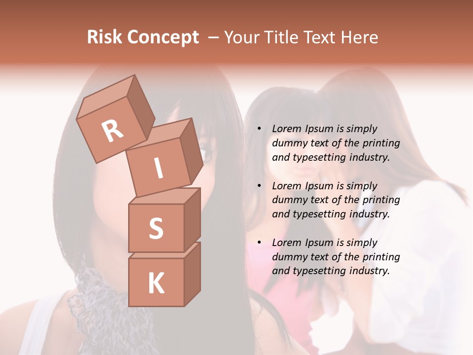 Expression Brunette Discussing PowerPoint Template