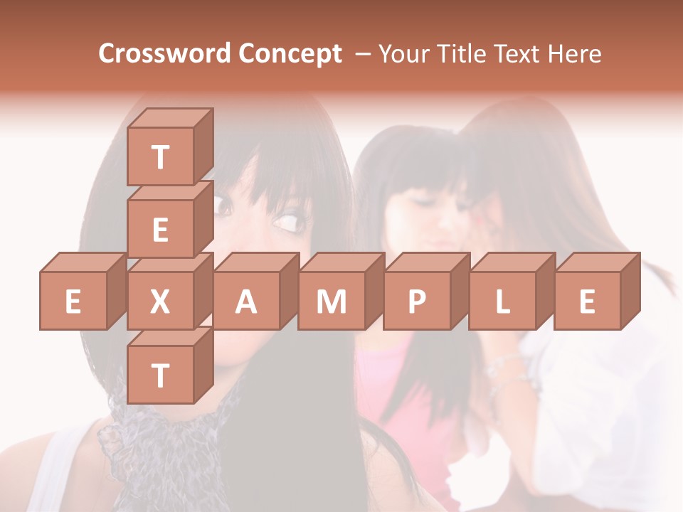 Expression Brunette Discussing PowerPoint Template