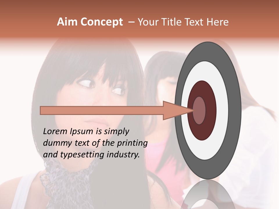 Expression Brunette Discussing PowerPoint Template