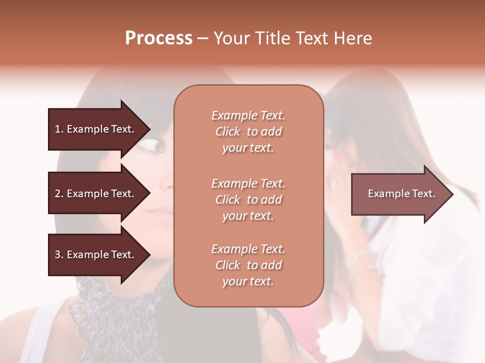 Expression Brunette Discussing PowerPoint Template
