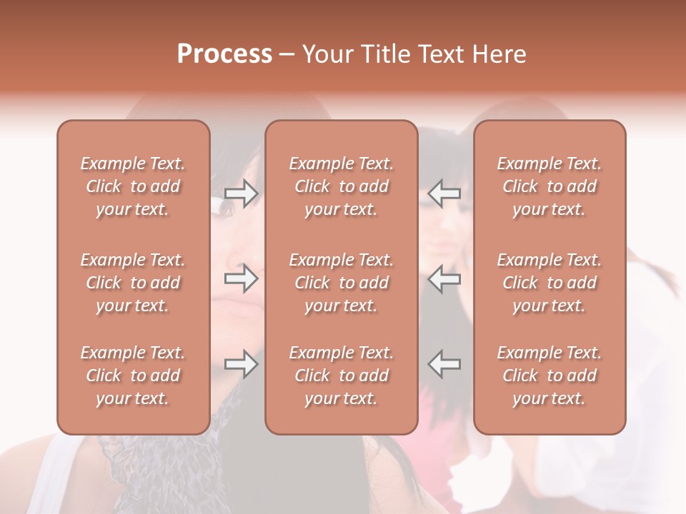 Expression Brunette Discussing PowerPoint Template