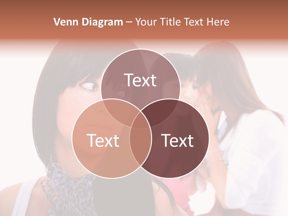 Expression Brunette Discussing PowerPoint Template