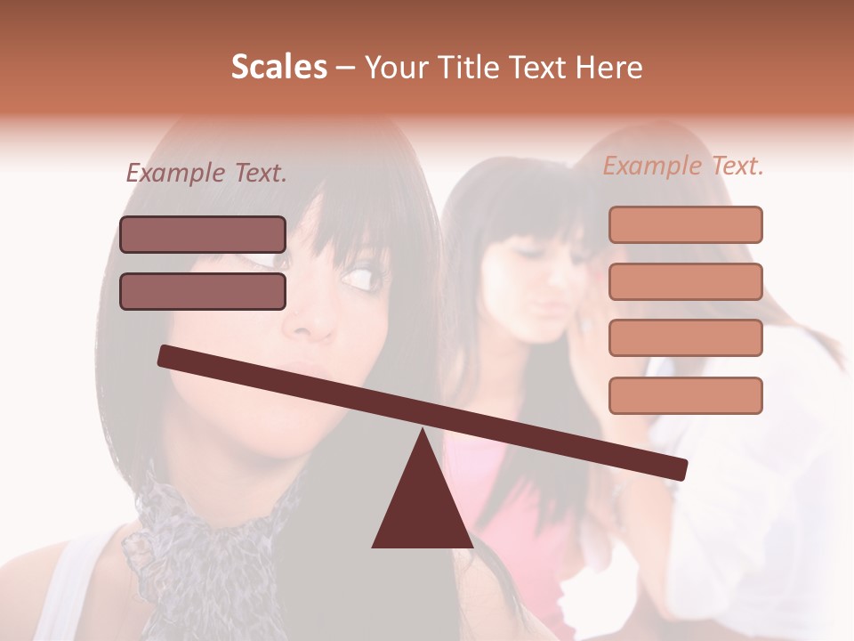 Expression Brunette Discussing PowerPoint Template