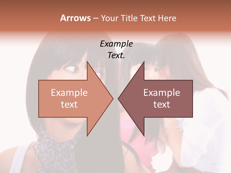 Expression Brunette Discussing PowerPoint Template