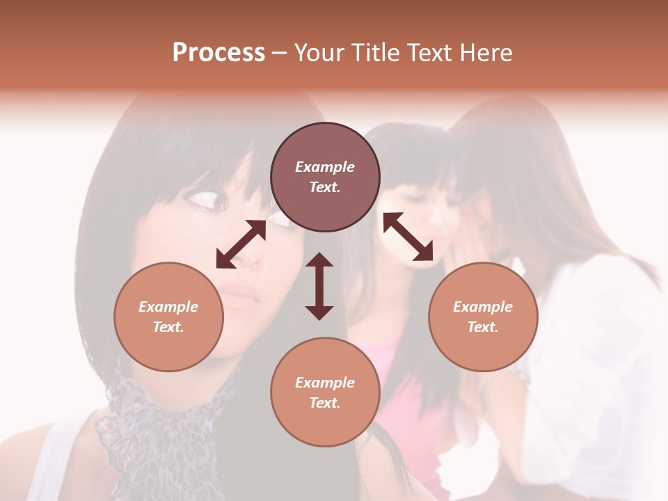 Expression Brunette Discussing PowerPoint Template